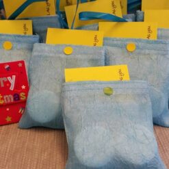 Crushed Blue Organza Bags